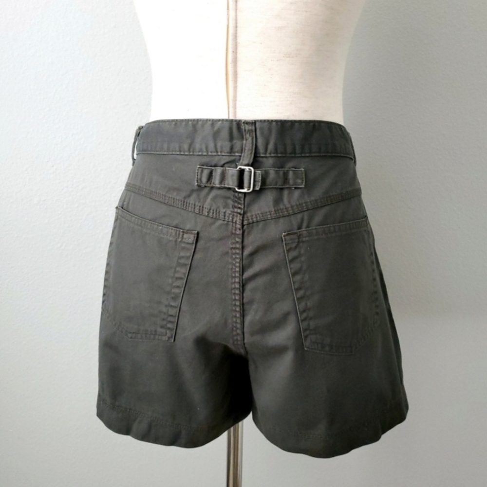 Palmetto's Vintage Army Green High Waisted Boho Festival Shorts, Size 9 - Picture 6 of 16